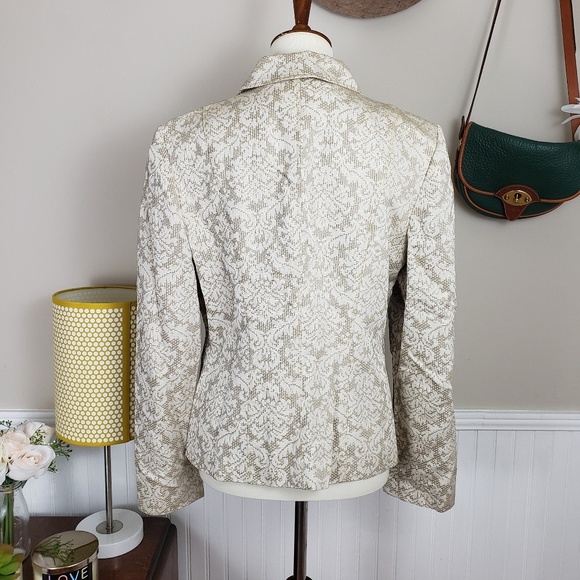 The Limited Baroque Three Buttoned Gold Blazer NWT - Picture 2 of 5